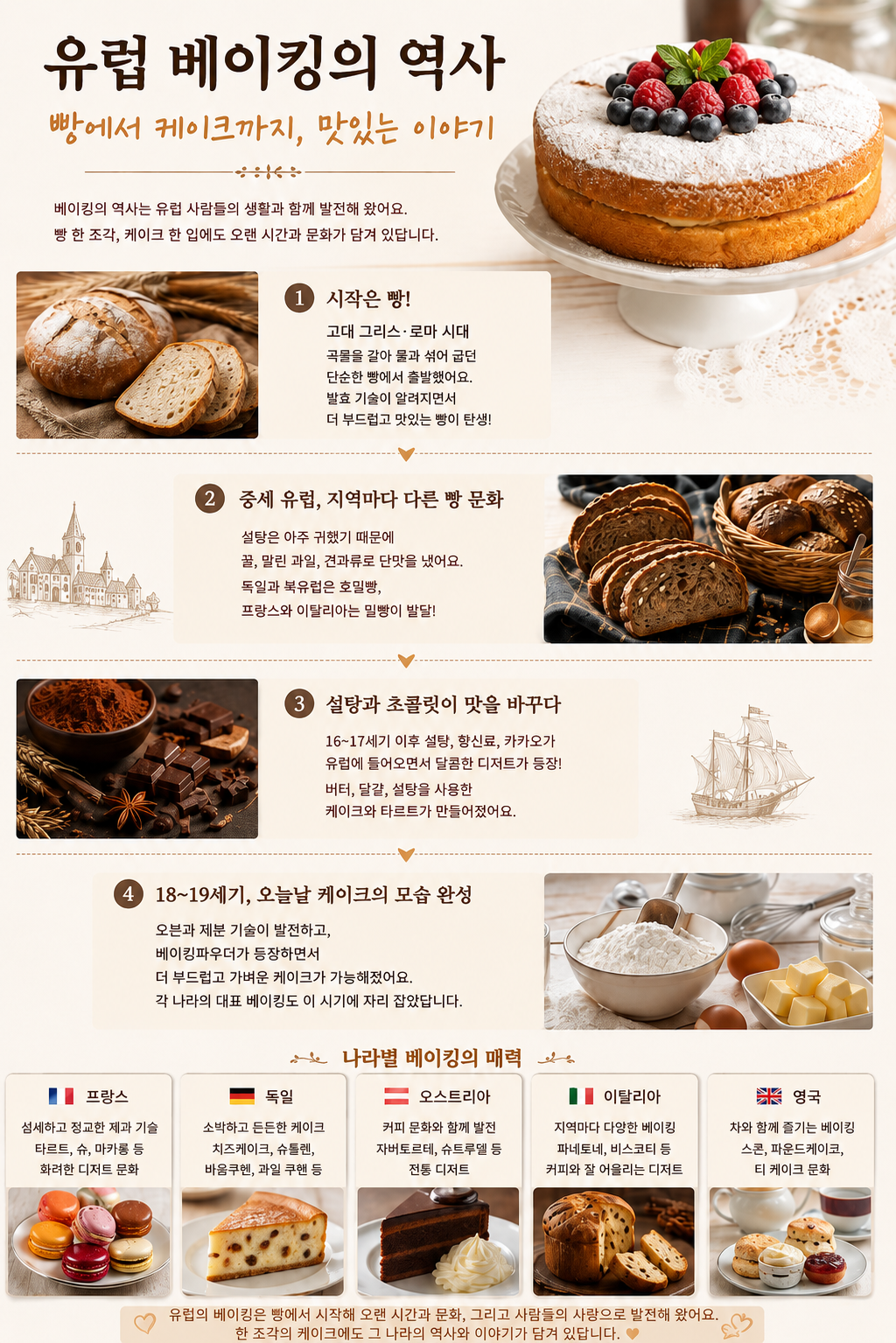 유럽 베이킹의 역사, 빵에서 케이크까지